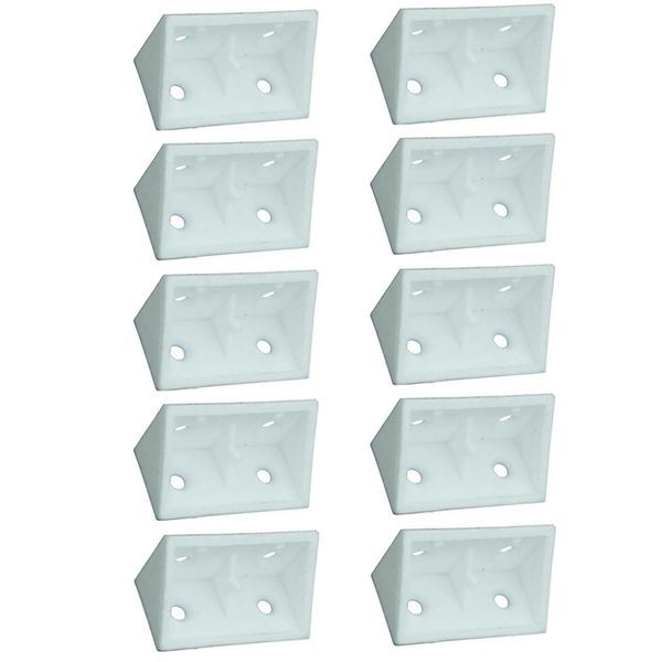 ROCO Prepack Double Bracket With Lids White (10 Per Pack)