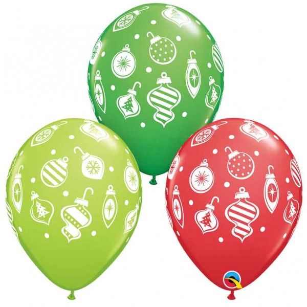 11 Inch Latex Christmas Ornaments &amp; Dots
