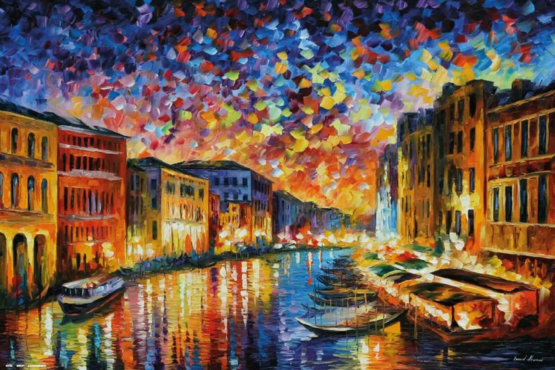 Leonid Afremov (Venice) Poster