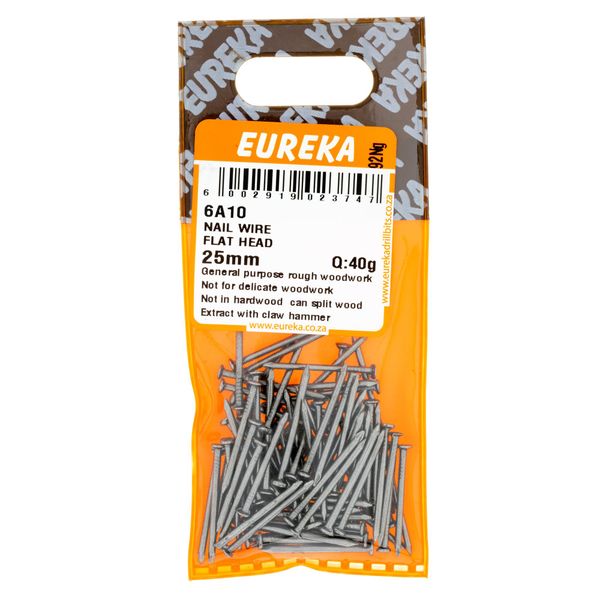 EUREKA Wire Nail Flat Head 25mm Q:40g 6A10