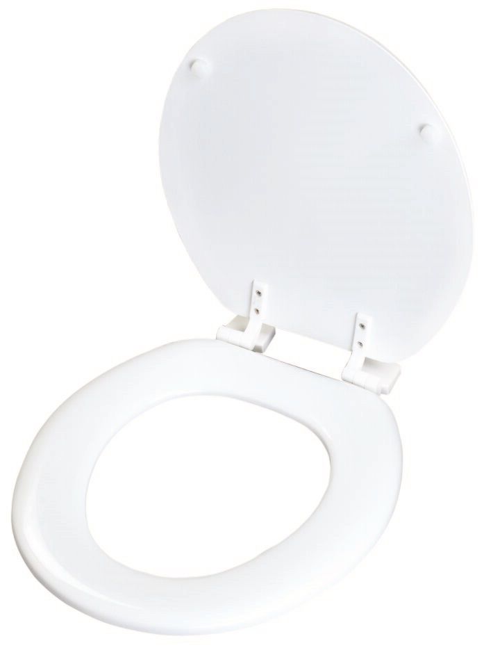 Shushula - 17" White MDF Wood Toilet Seat 1 Pce