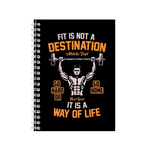 Fit Is Not A Destination Notebook Fitness Gift Idea A4 Notepad 128