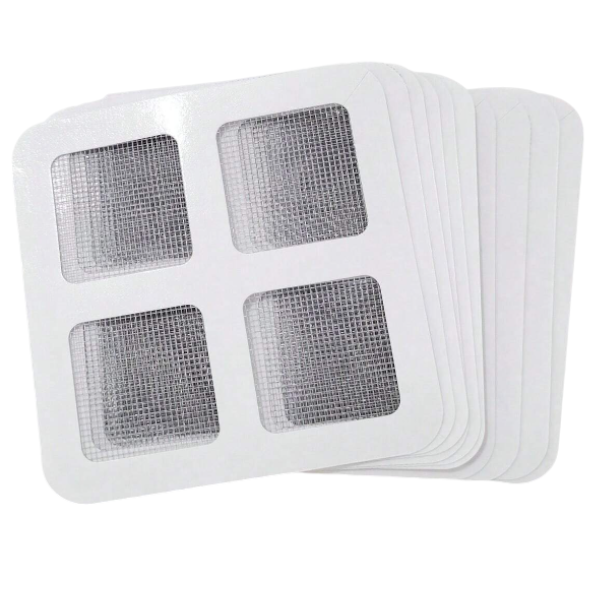 10pcs Multi-Purpose Disposable Sink Strainer Mesh Sticker Patches - White
