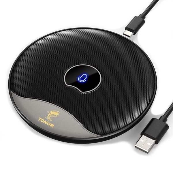 TONOR TM20 USB Conference Microphone with 360 Pickup &amp; Mute Button