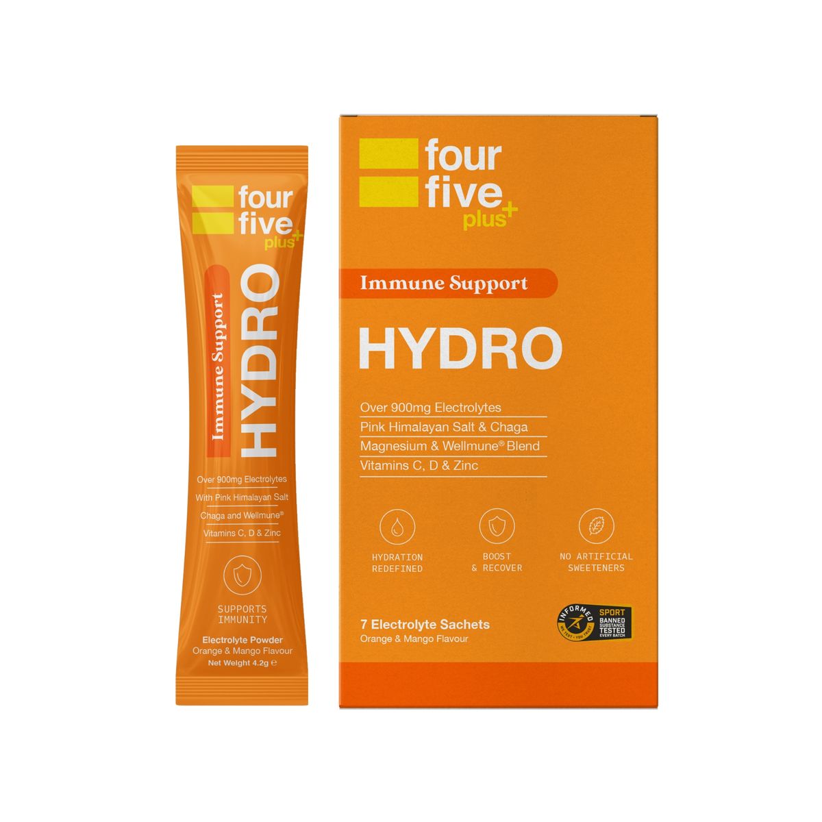 7 Pack - Four Five Hydration Sachets (Immune Support) - Electrolytes Powder