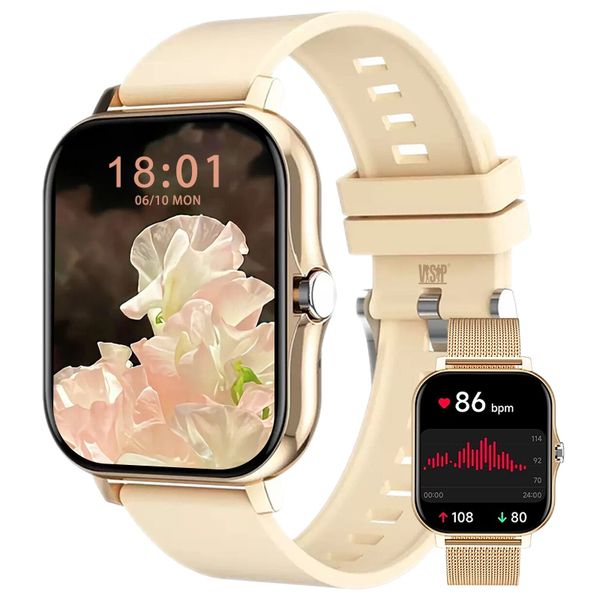 Lifestyle Pink Smart Watch for Women 1.83" HD Display Bluetooth Fitness