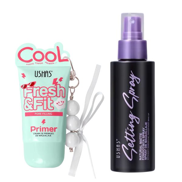 Ushas Fresh Fit Pore Filling Primer &amp; Matte Setting Spray Waterproof