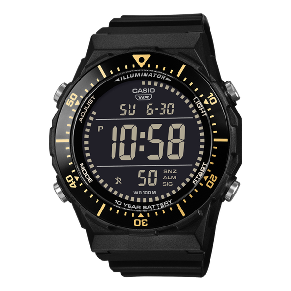 Casio AE-1700H-1BVDF Tactical Digital Watch -10 Year Battery-Black &amp; Gold