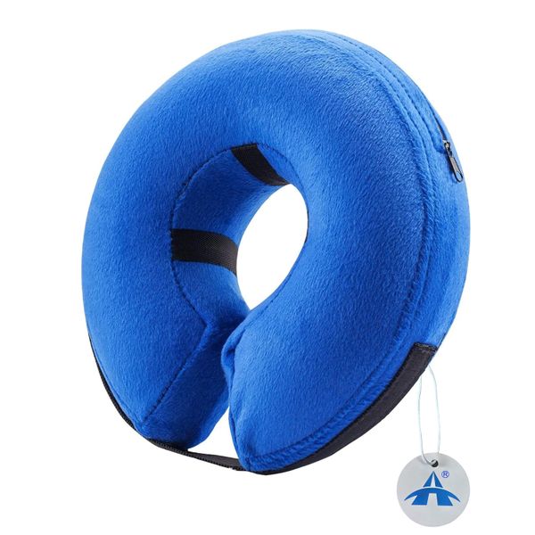 ALANES Comfortable &amp; Adjustable Inflatable Pet Collar for Injury Recovery