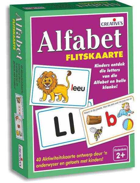 Alfabet Flitskaarte - 40 Afrikaanse Leerkaarte Stel