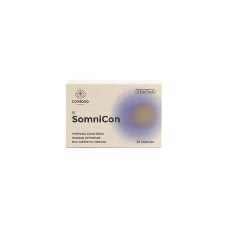 SomniCon |Natural Deep Sleep Support |With Ashwagandha KSM-66 |30 Veg Caps Image