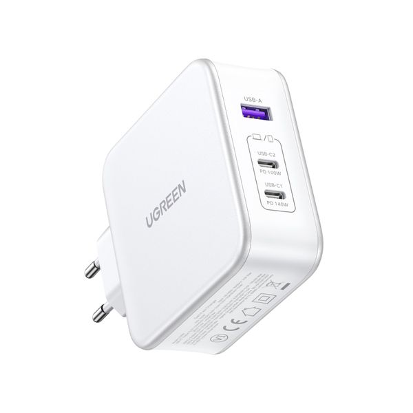 UGreen 3 Port GaN PD Home Charger (140W) - White