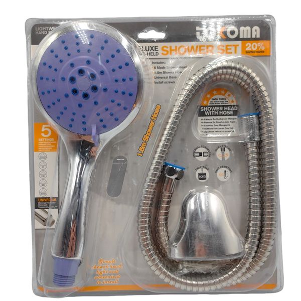 Tokoma Deluxe Hand-Held Shower Set (5 Modes, 20% Water Saving)