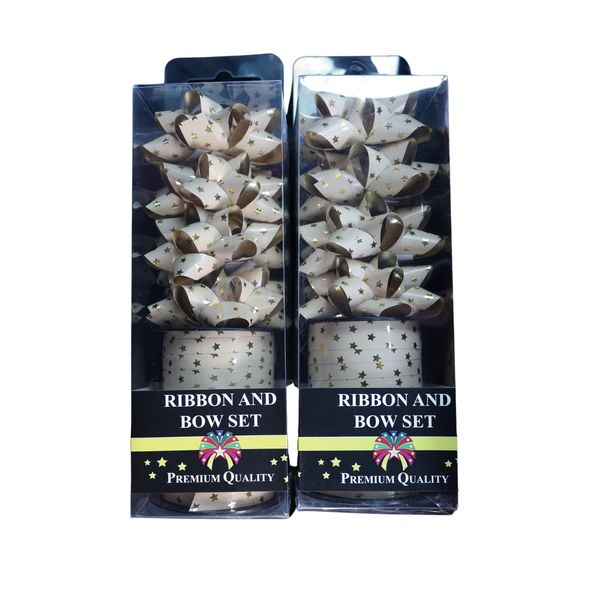 Starred Ribbon and Bow - Set of 2