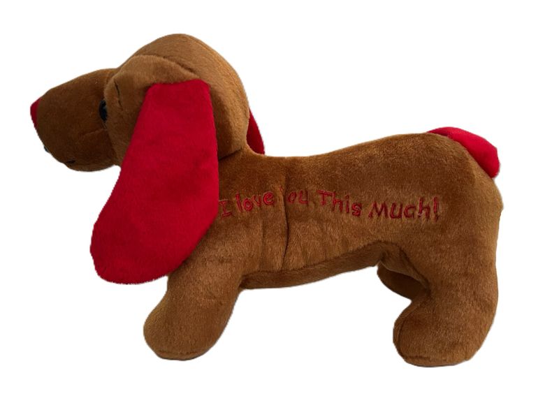 Adorable "I Love You This Much" Plush Puppy