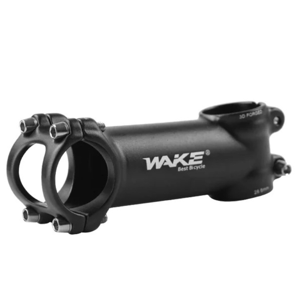 Wake 3D Forged Alloy Bicycle Stem 7 degree Black 100mm