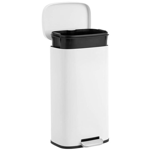 Modern Stylish Matte Finish Stainless Steel Kitchen Pedal Bin - 30 Liters