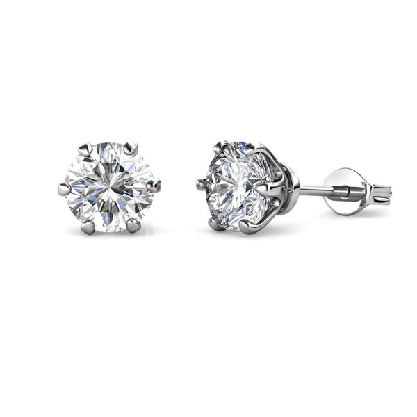 Celèsta 925 Sterling Silver 0.5ct Moissanite Leah earrings