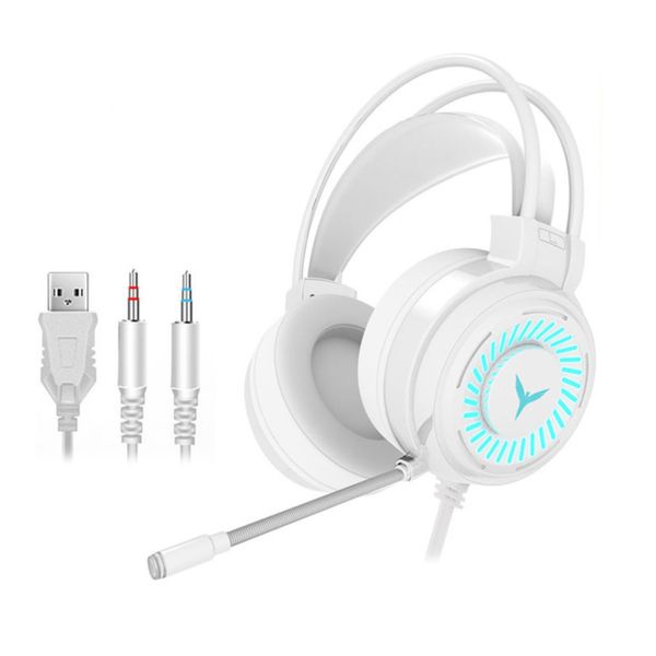 LED Light Surround Sound Gamer Headphones with Mic for PC/Laptop