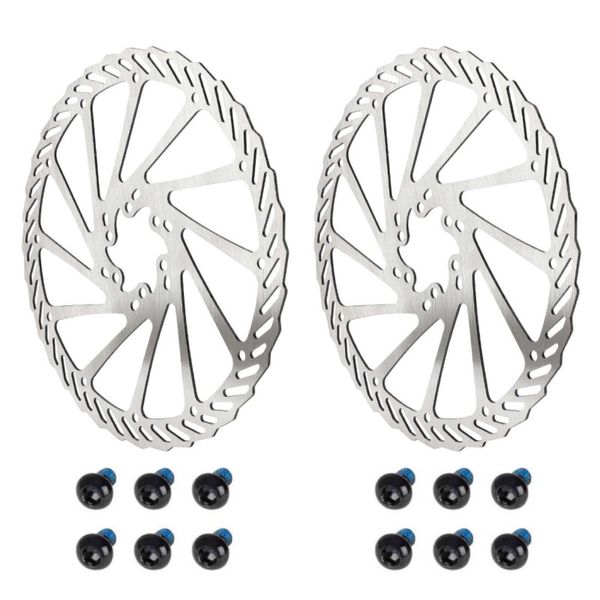 Fluir Bicycle 160mm 6-Bolt Disc Brake Rotor - Twin Pack