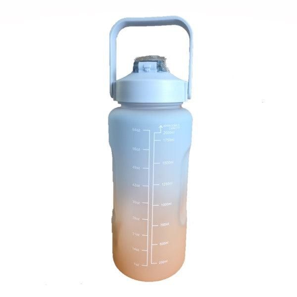 2 Liters Motivational Water Bottle - Pink&amp;Blue