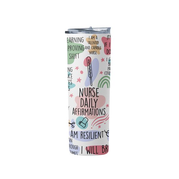 Daily Affirmations Nurse Double Wall Stainless Steel Travel Mug 900ml
