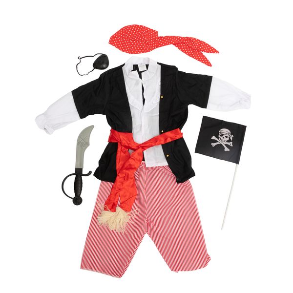 Pirate -Role Play Kid's Costume -Deluxe with Accessories, Pretend, Dress Up
