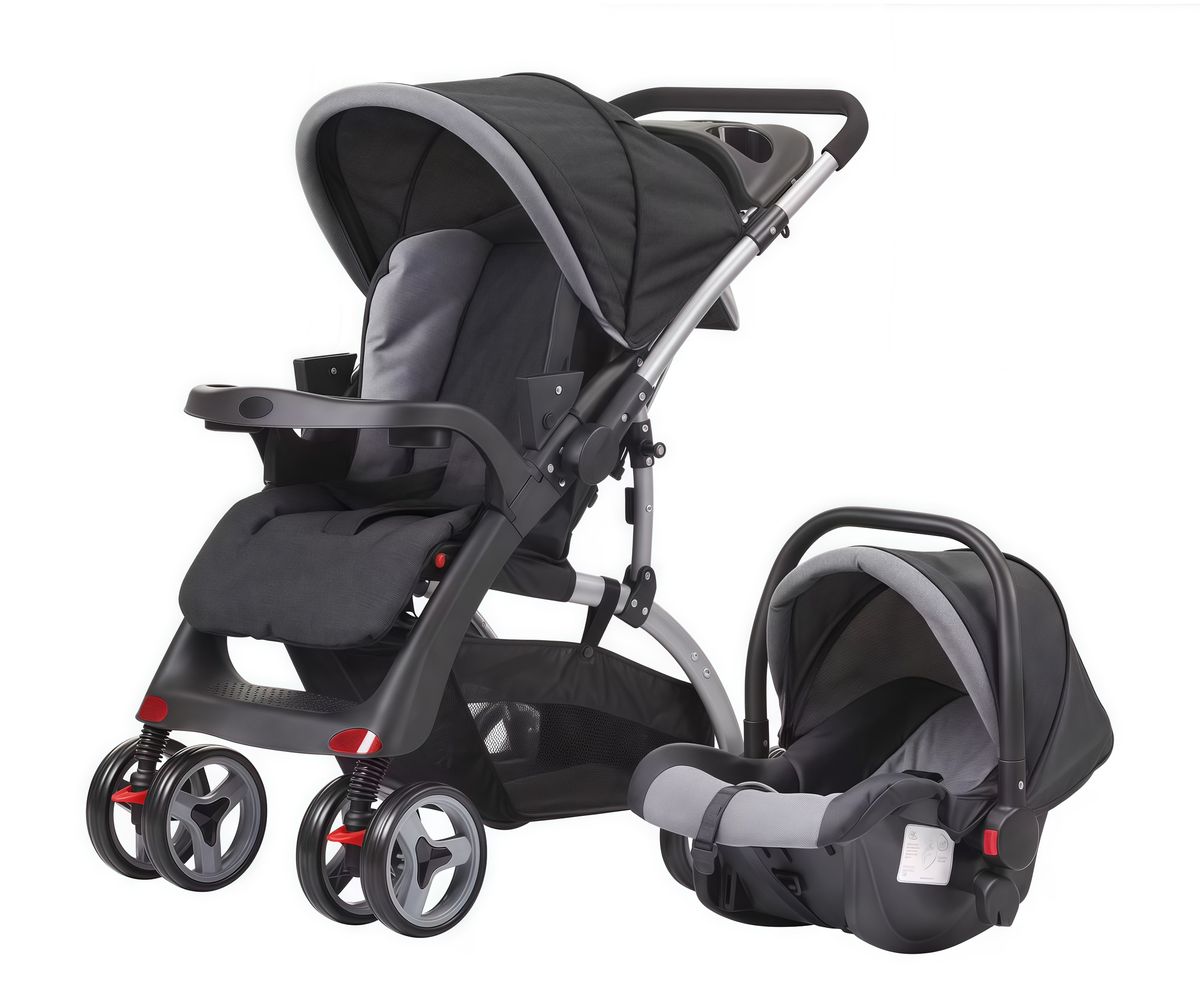 Modern high-quality travel system stroller 3-in-1 is very safe.