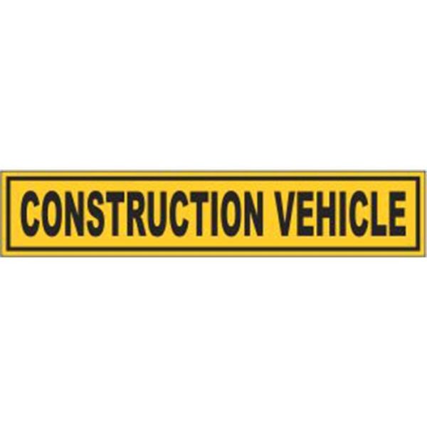 Construction Vehicle Magnetic Sign 600 x 120mm