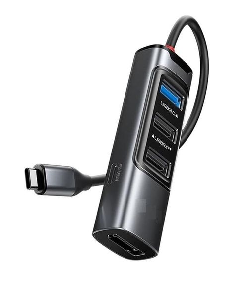 5-in-1 Type-C To (USB3.0+2 USB2.0+DP+PD 100W) Hub Adapter Docking Station