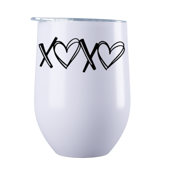 Kiss &amp; Love - Stainless Steel Double Wall Coffee Or Wine Tumbler