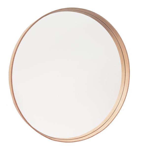 Orbit Mirror Wood Oak Natural Ø800x50mm