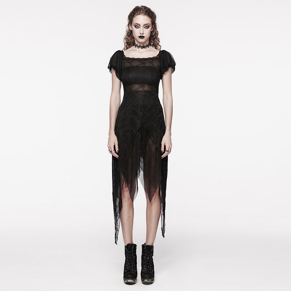Goth Lace Dress - Black