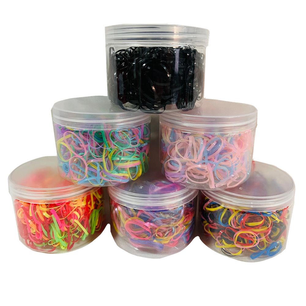 Hair Elastic Band Ponytail Hair Tie 6 500 Pieces Containers Jumbo Set