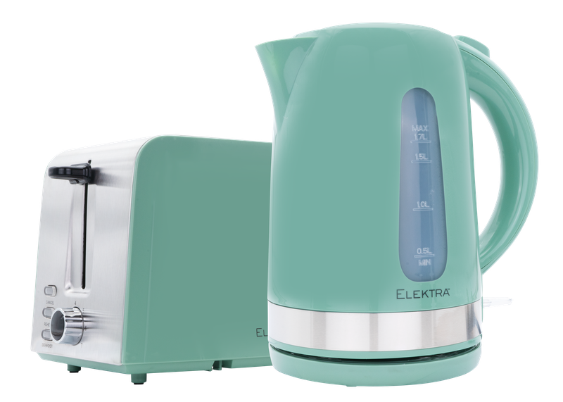 Elektra Kettle 2 Slice Toaster Set Fast Boil Browning Control