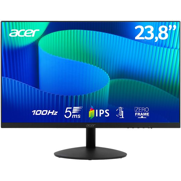 Acer E241Y 23.8 Full HD IPS Monitor - 100Hz, ZeroFrame, HDMI & VGA