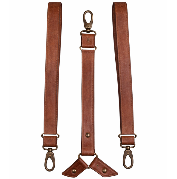 Children's Quality Bossvine Leather Suspenders - 4-8 Years Old