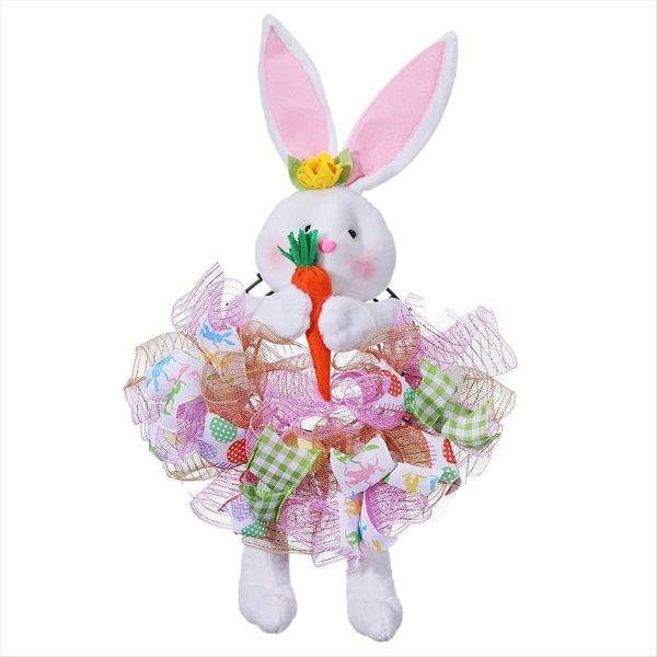 Easter Wreath For Front Door Bunny Shaped Easter Holiday Wreath A