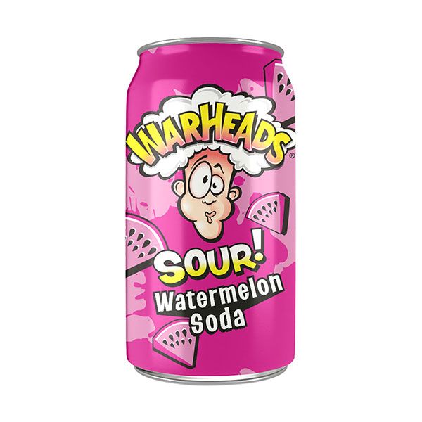 Warheads Watermelon Sour Soda 12 x 355ml Cans