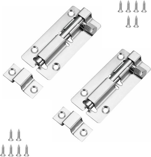 Door Lock Bolts 3"(75mm) 2 Pack