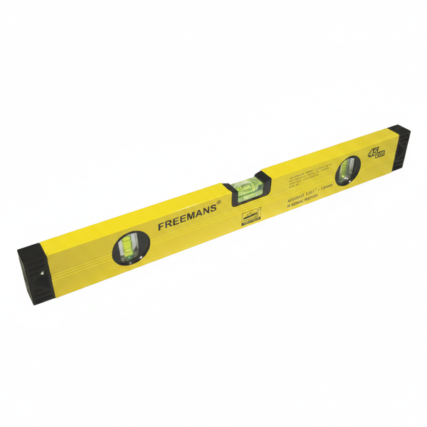 Freemans - Carpenter's Level with 3 Vials - Durable Aluminum - 1000mm