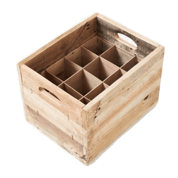 Pallet Wooden Wine Crate / Rack 12 Divider