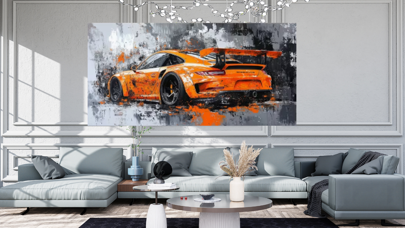 Black Sport Car Wall Art