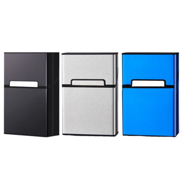 3-Pack Aluminum Cigarette Case - Magnetic Closure, Holds 20 Sticks
