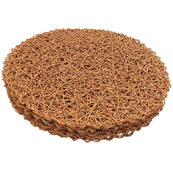Round Paper Woven Placemats,Decorative Rope Mesh Place mats