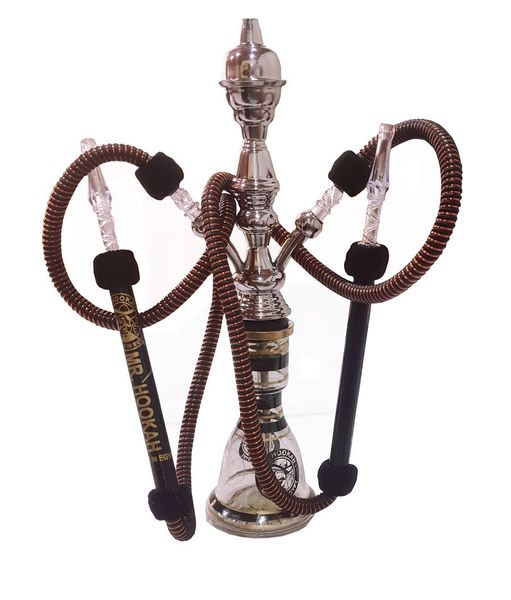 Hubbly Bubbly Hookah Shisha Egyptian Traditional Style 2 Pipes