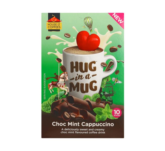 House Of Coffees Hug in a Mug Choc Mint Cappuccino (20 x 24g)