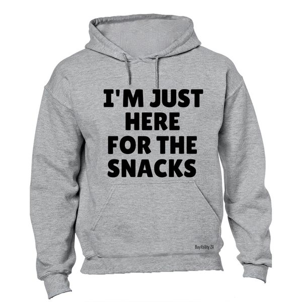 Here for the Snacks - Mens - Hoodie - Grey