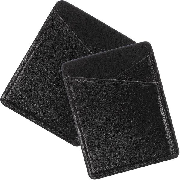 2pcs Pu Leather Phone Card Holder Wallet for Mobile, Stick-on Credit Card