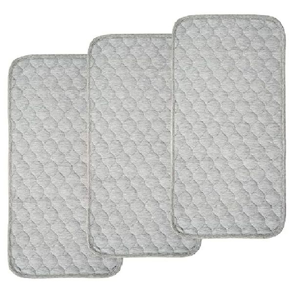 Baby Diaper Pads Bamboo Quilted Waterproof Changing Pad Liners 3Pcs